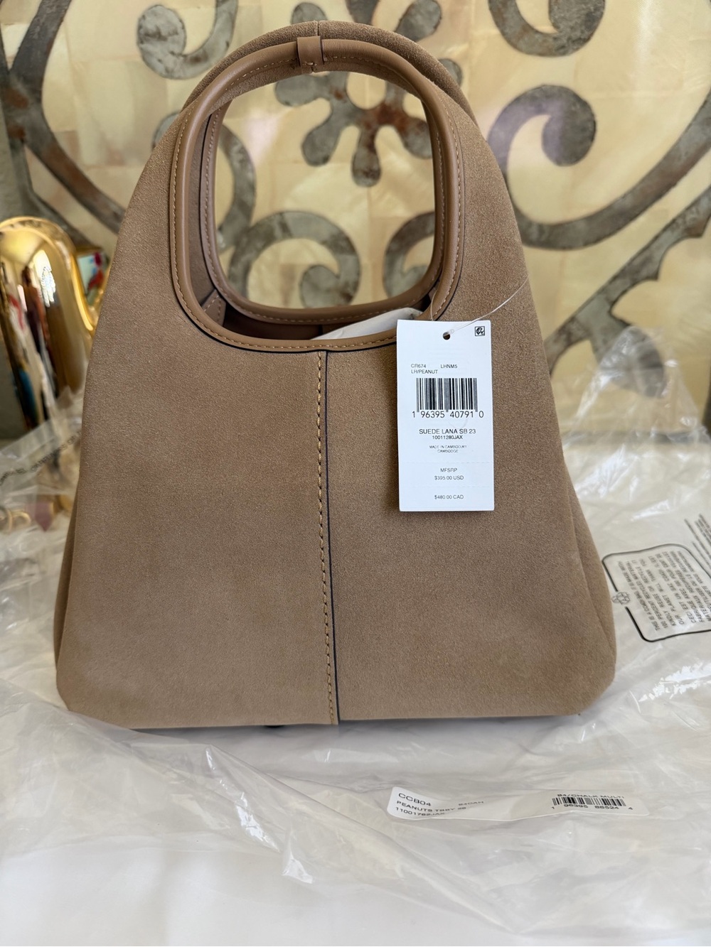 Coach Peanut  Suede Lana 23 Satchel NWT HTF - Picture 6 of 17